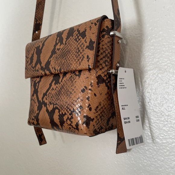 Urban Outfitters Handbags - URBAN OUTFITTERS Brown Faux Snake Skin Shoulder Crossbody Bag Purse NWT